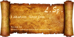 Lakatos Szorina névjegykártya